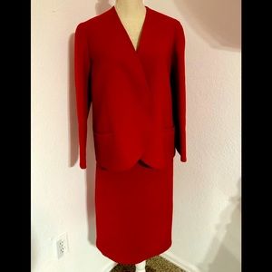 Vintage wool Pauline Trigere 2-piece blazer/skirt set